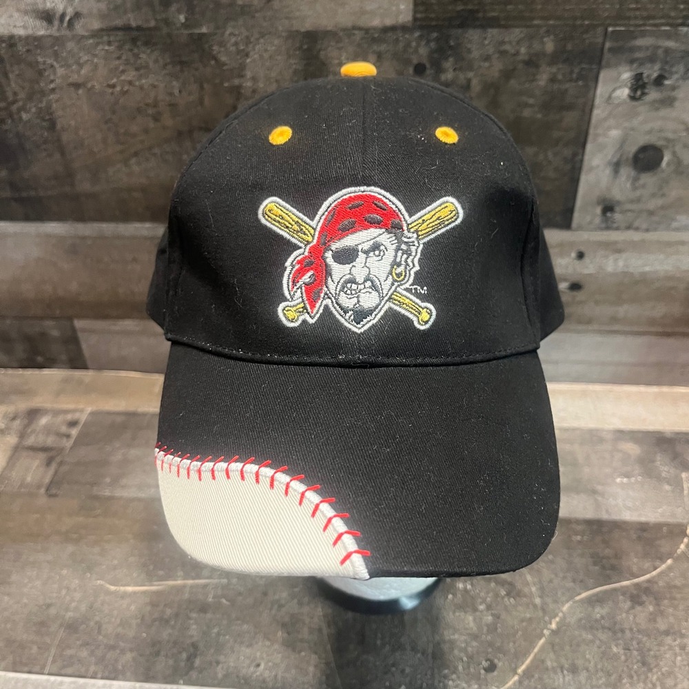 Pittsburgh Pirates MLB Baseball Hat Black Yellow BWM Global Adjustable Cap
